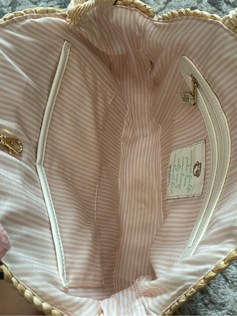 Spartina 449 Round Straw Pineapple Shoulder Bag With Scarf - Picture 8 of 10